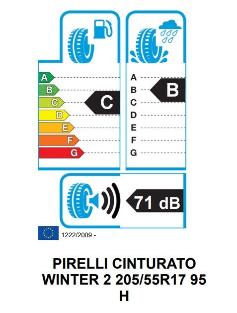 Eticheta Energetica Anvelope  205 55 R17 Pirelli Cinturato Winter 2 