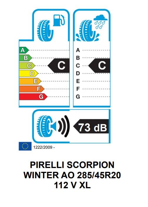 Eticheta Energetica Anvelope  285 45 R20 Pirelli Scorpion Winter 