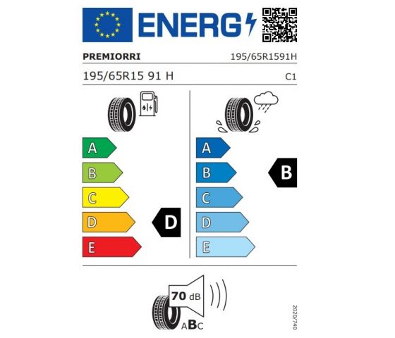 Eticheta Energetica Anvelope  195 65 R15 Premiorri Solazo 