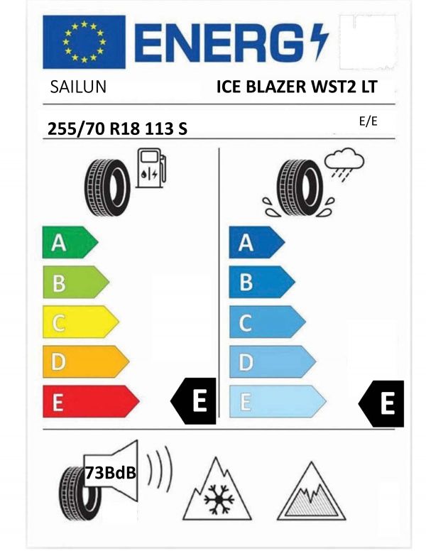 Eticheta Energetica Anvelope  255 70 R18 Sailun Ice Blazer Wst2 Lt 