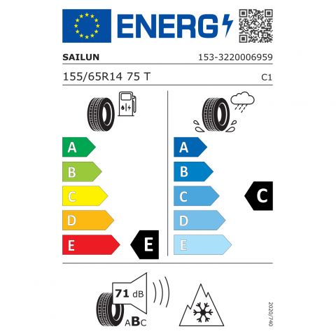 Eticheta Energetica Anvelope  155 65 R14 Sailun Ice Blazer Alpine+ 