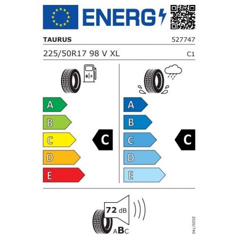 Eticheta Energetica Anvelope  225 50 R17 Taurus Ultra High Performance 