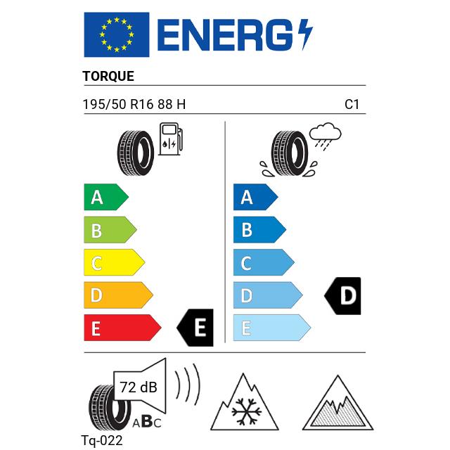 Eticheta Energetica Anvelope  195 50 R16 Torque Tq-022 