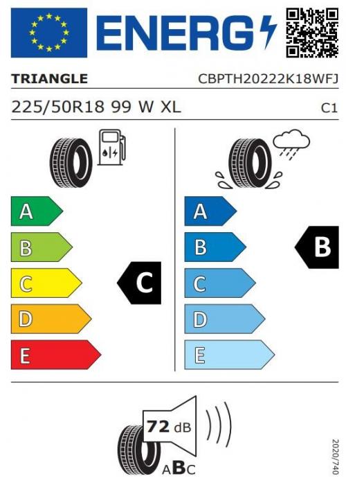 Eticheta Energetica Anvelope  225 50 R18 Triangle Effex Sport Th202 