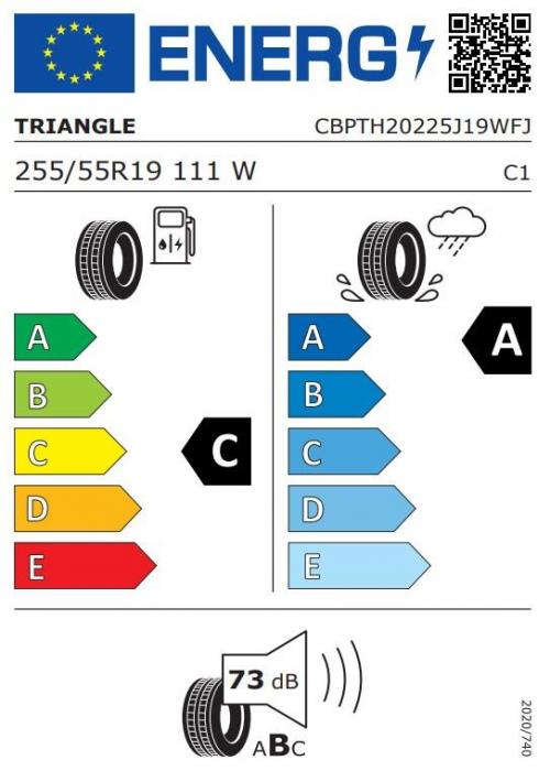 Eticheta Energetica Anvelope  255 55 R19 Triangle Effex Sport Th202 