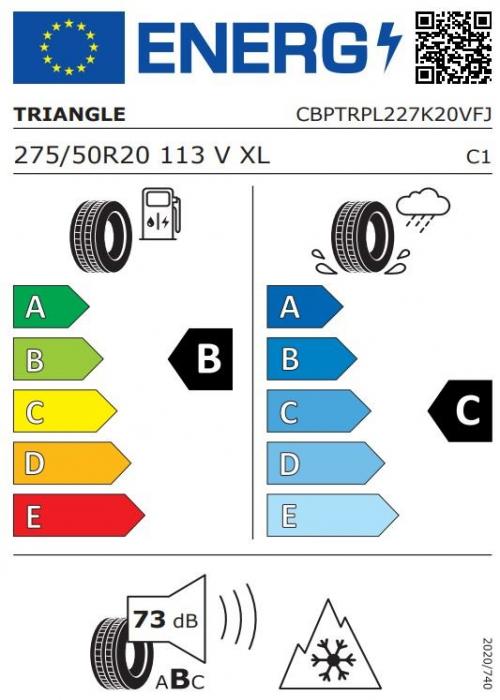 Eticheta Energetica Anvelope  275 50 R20 Triangle Pl02 
