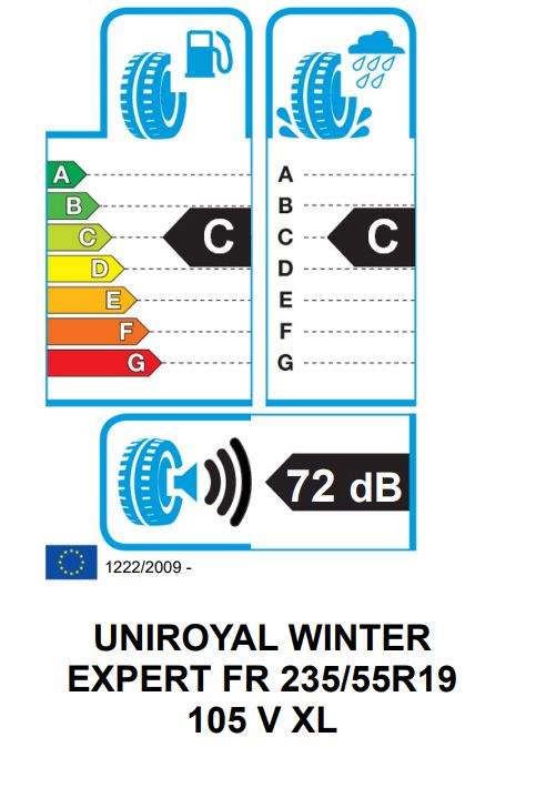 Eticheta Energetica Anvelope  235 55 R19 Uniroyal Winter Expert 