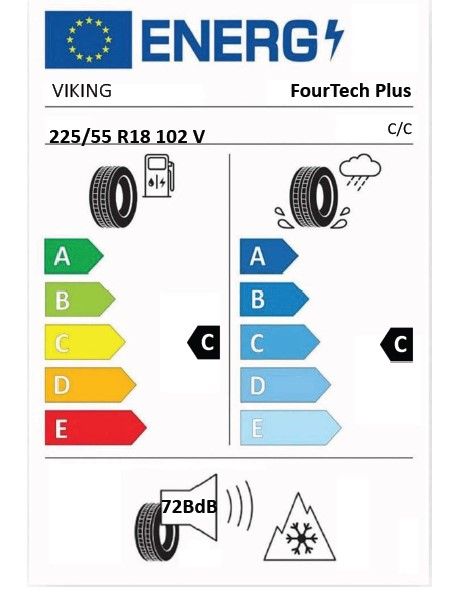 Eticheta Energetica Anvelope  225 55 R18 Viking Fourtech Plus 