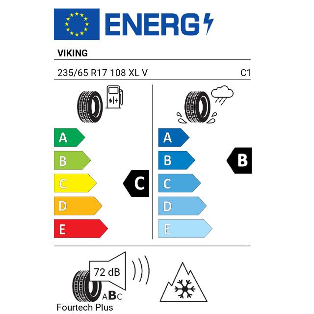 Eticheta Energetica Anvelope  235 65 R17 Viking Fourtech Plus 