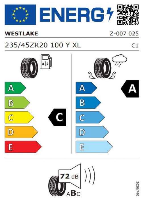 Eticheta Energetica Anvelope  235 45 R20 Westlake Z007 