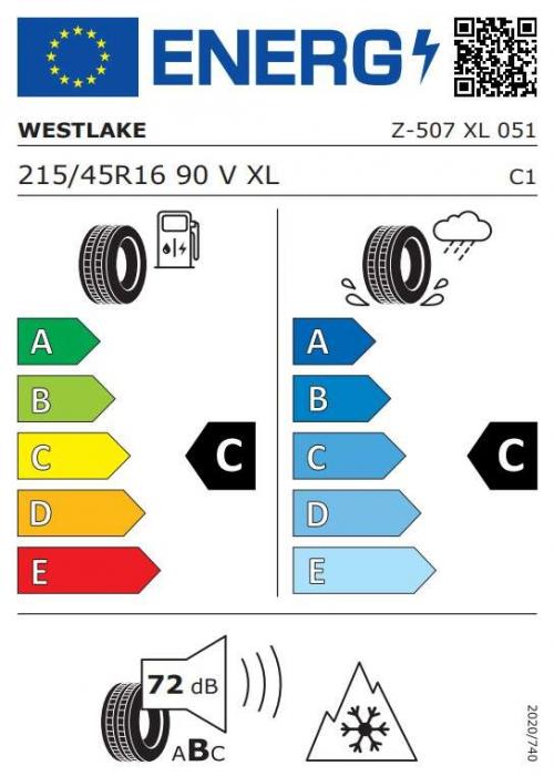 Eticheta Energetica Anvelope  215 45 R16 Westlake Z507 