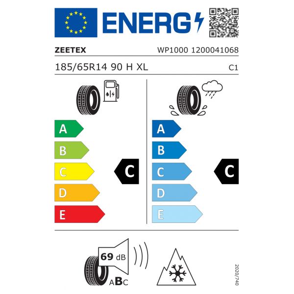 Eticheta Energetica Anvelope  185 65 R14 Zeetex Wp1000 